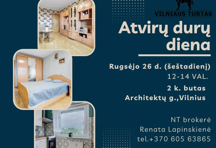 2 kambarių butas Vilniuje, Lazdynuose, Architektų g.