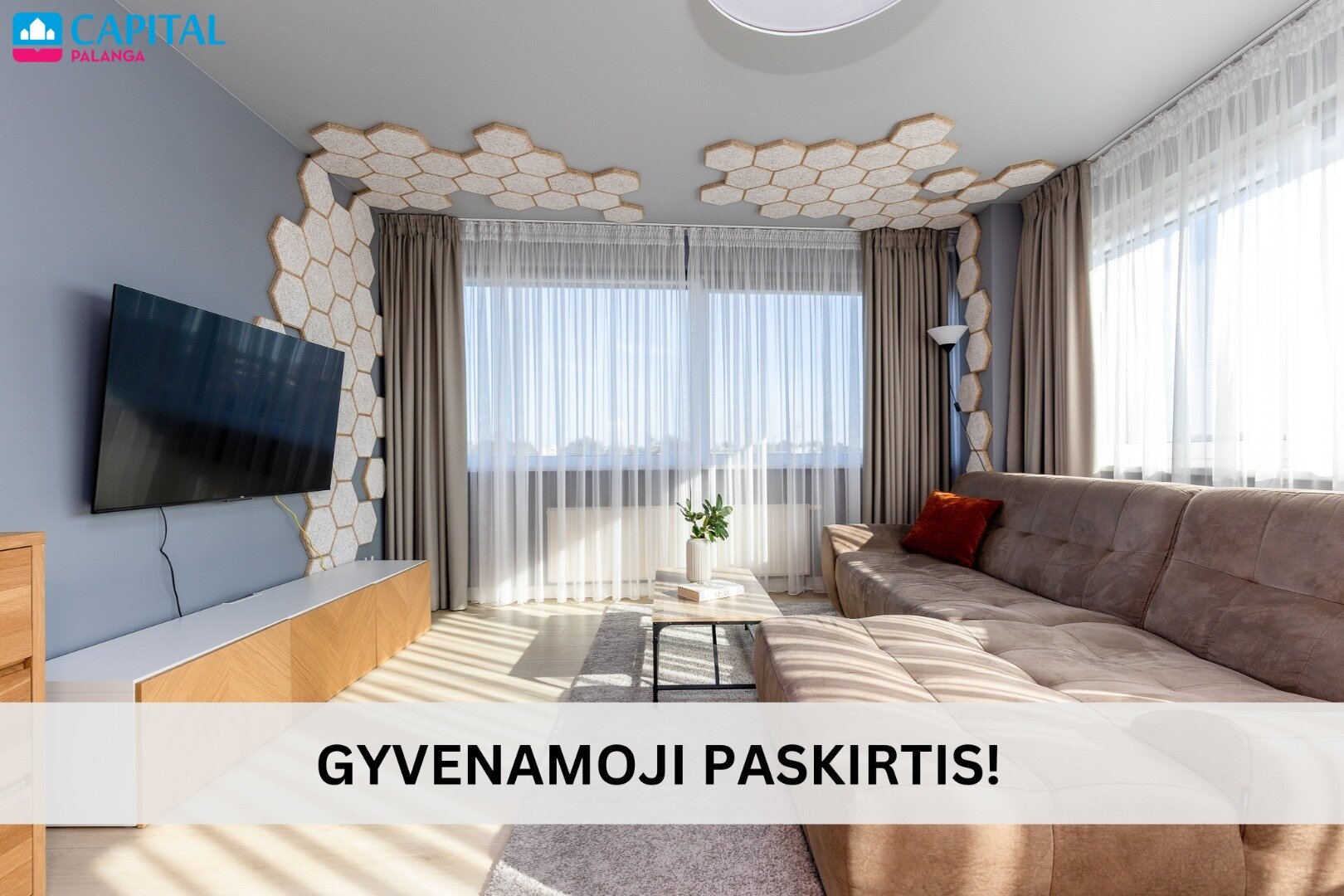 Parduodamas 3 kambarių butas Palangoje, Vėžių g.