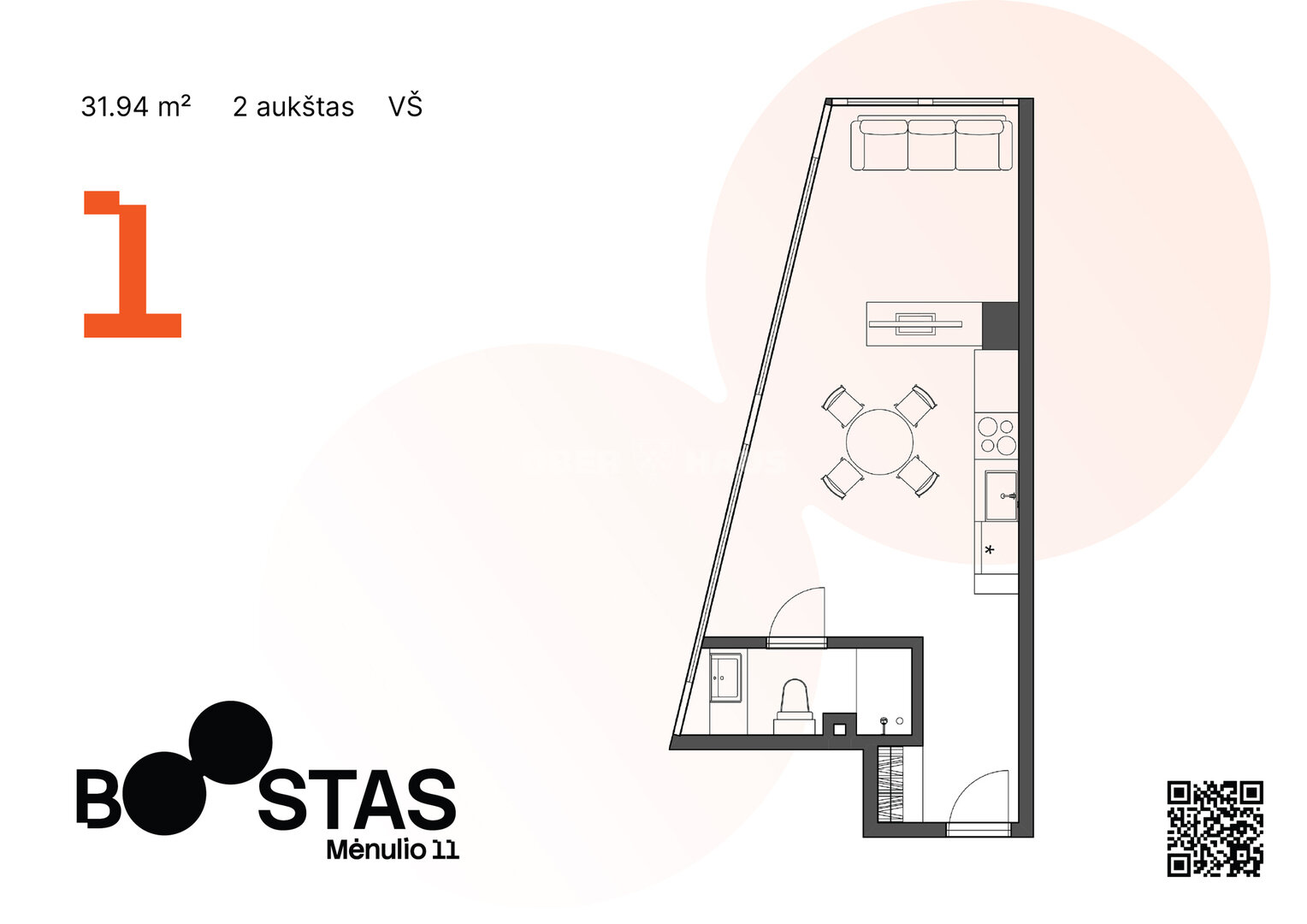 Ringuvos g., Viršuliškės, Vilnius, 1 kamb. – nuotrauka 3