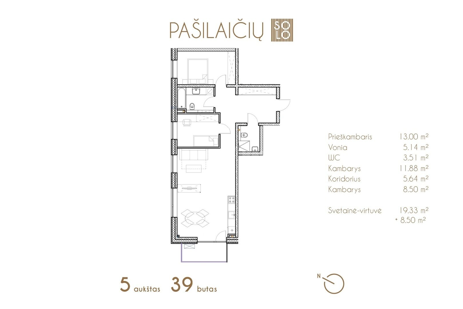 Tarandės g., Pašilaičiai, Vilnius, 3 kamb. – изображение 5