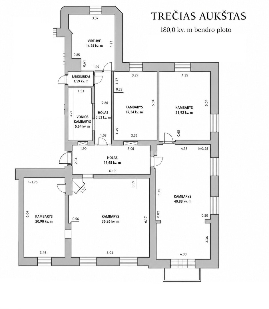 Gedimino pr., Senamiestis, Vilnius, 5 kamb. – nuotrauka 4