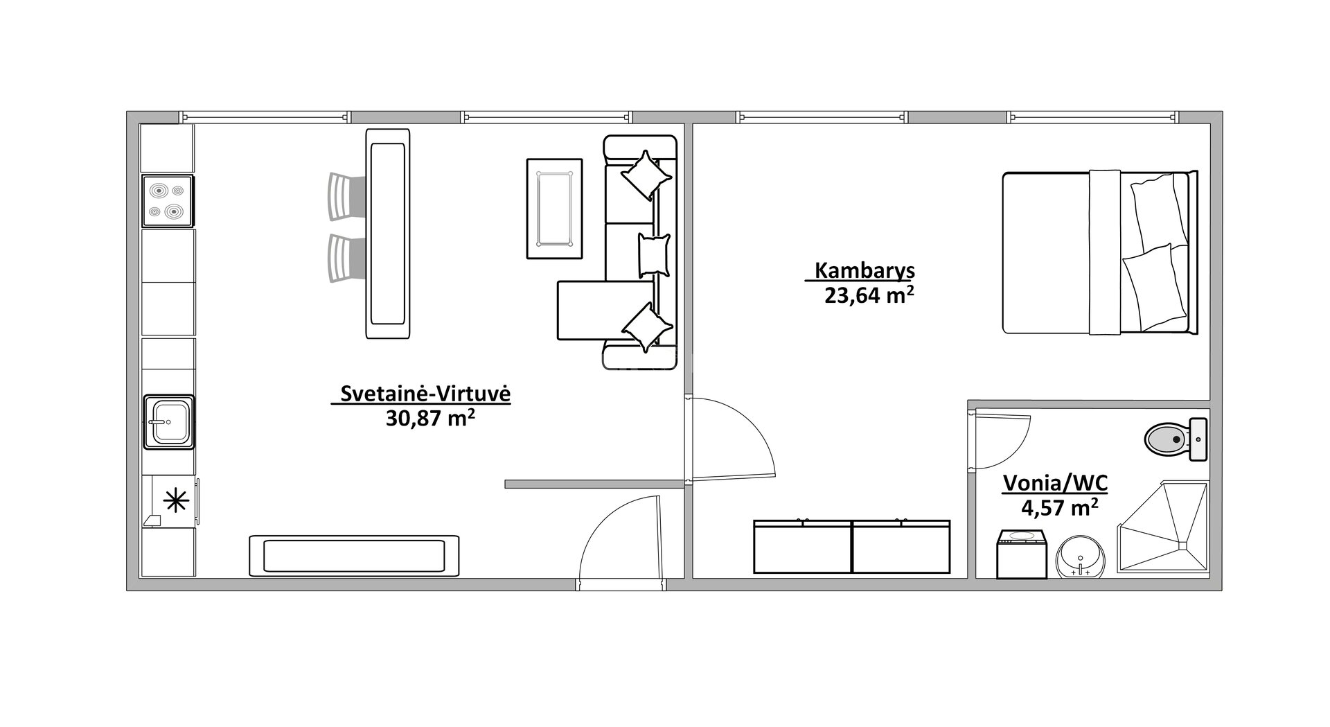 V. Grybo g., Antakalnis, Vilnius, 2 kamb. – nuotrauka 3