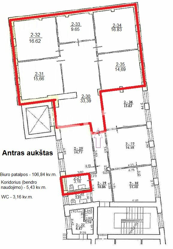 Для бюро / Торговое/сервисное / Прочее Помещения в аренду Klaipėdoje, Centre, Šaulių g. – изображение 2