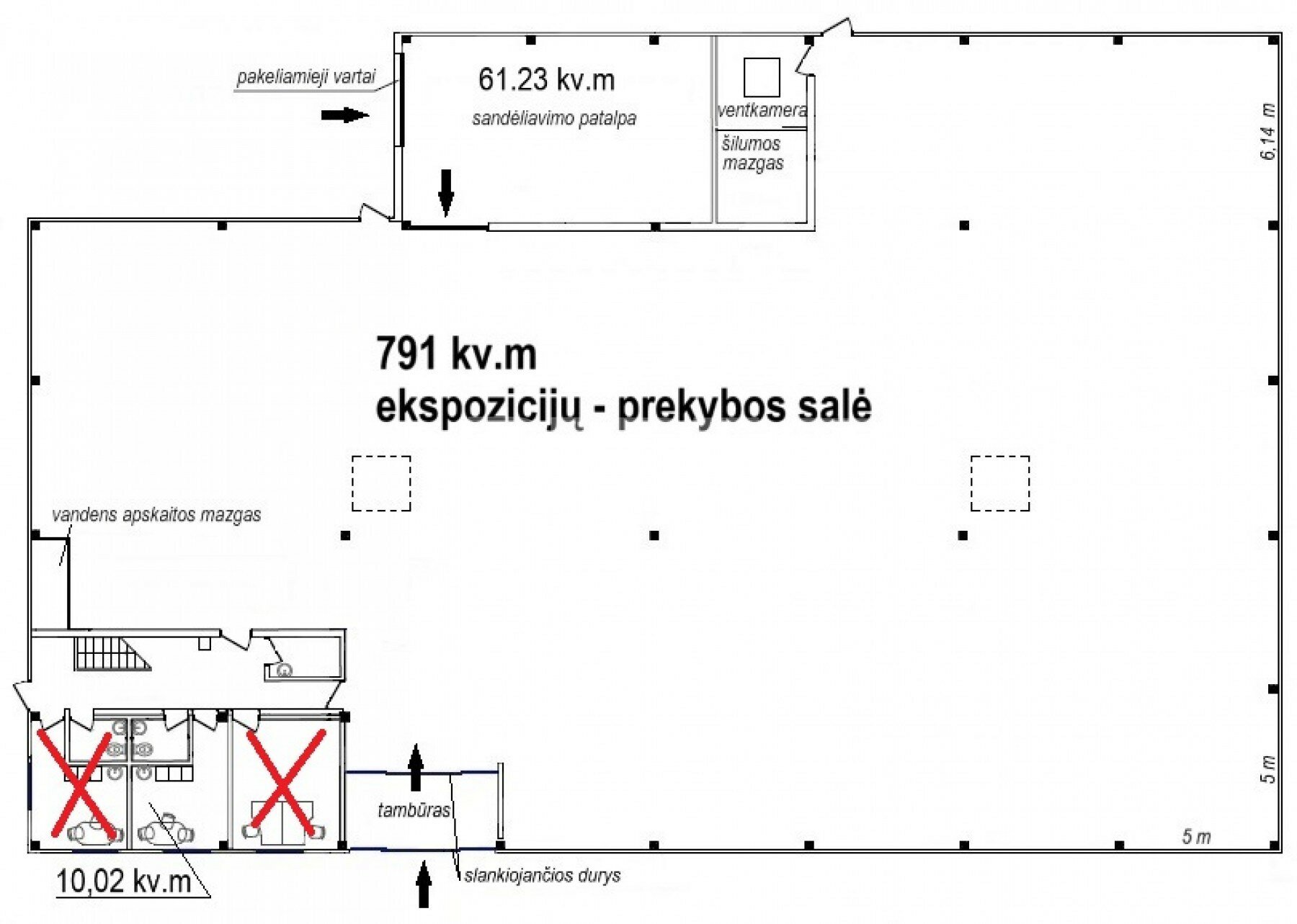 Prekybos ir paslaugų Patalpų nuoma Šiauliai, Šiauliuose, Tilžės g. – nuotrauka 5
