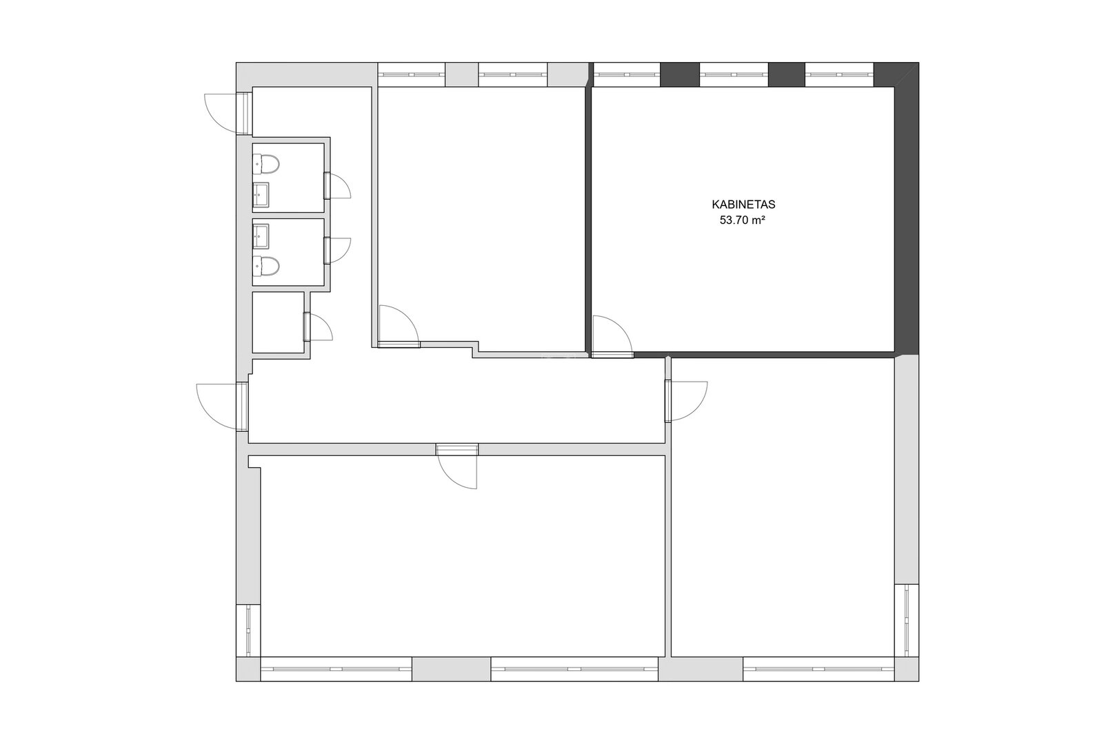 Biuro Patalpų nuoma Panevėžyje, Centre, J. Urbšio g. – nuotrauka 3
