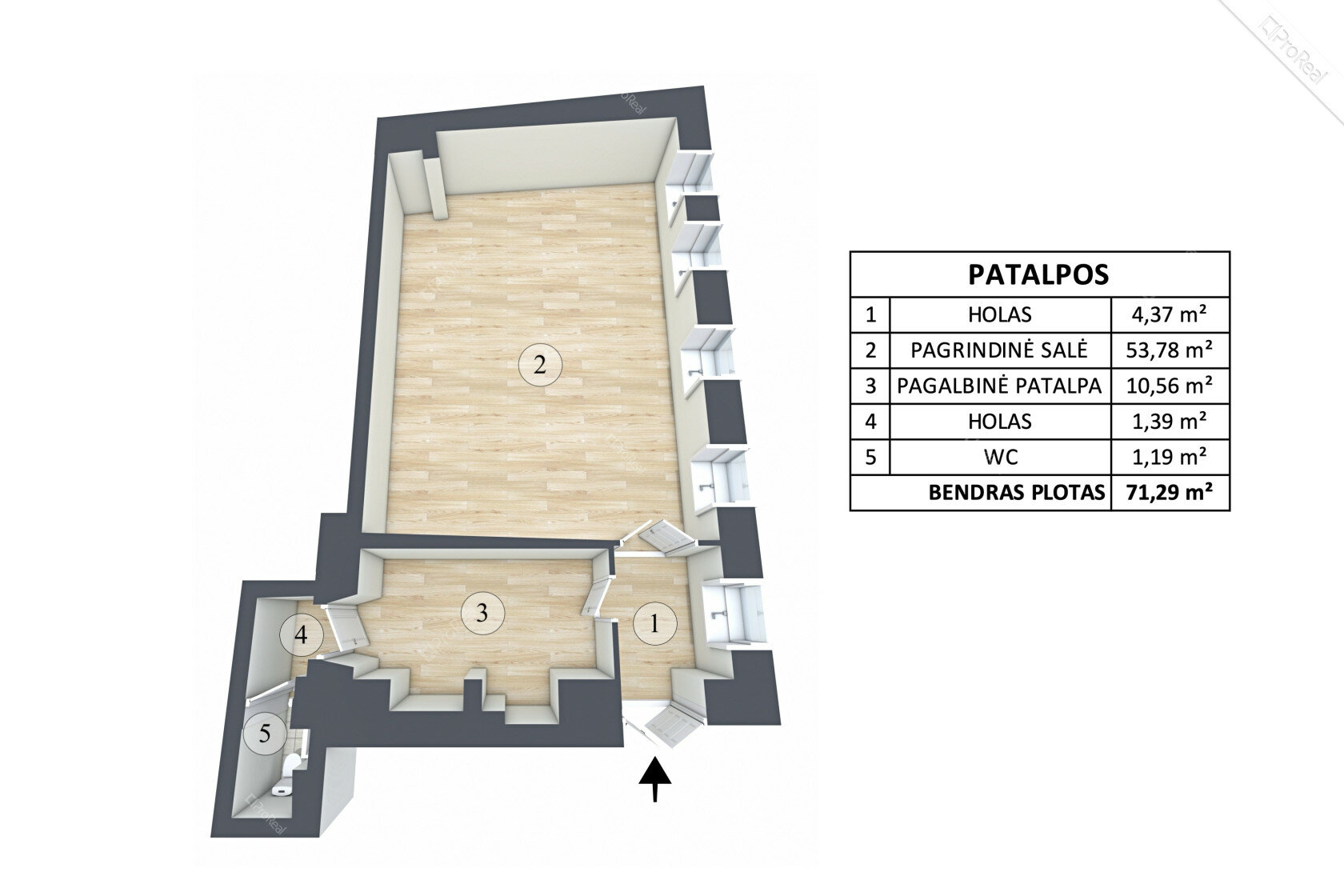 Parduodamos patalpos Vilniuje, Naujamiestyje, Algirdo g. – nuotrauka 3