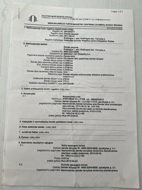 Sklypas Kretingos rajono sav., Tarvyduose – nuotrauka 4