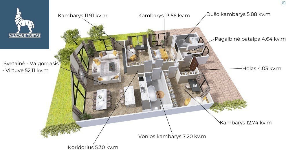 Gyvenamasis namas Vilniaus rajono sav., Daržininkuose, Klebniškių g. – nuotrauka 4