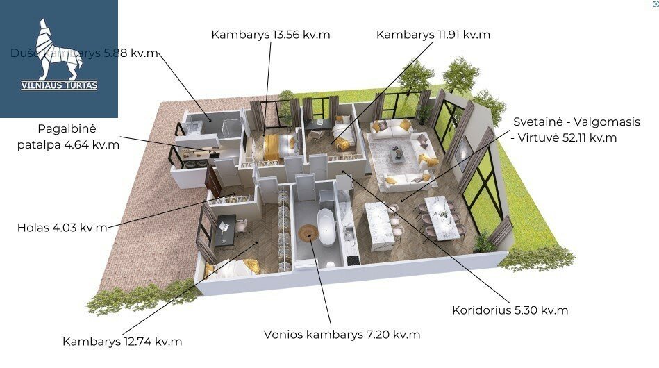 Gyvenamasis namas Vilniaus rajono sav., Daržininkuose, Klebniškių g. – nuotrauka 5