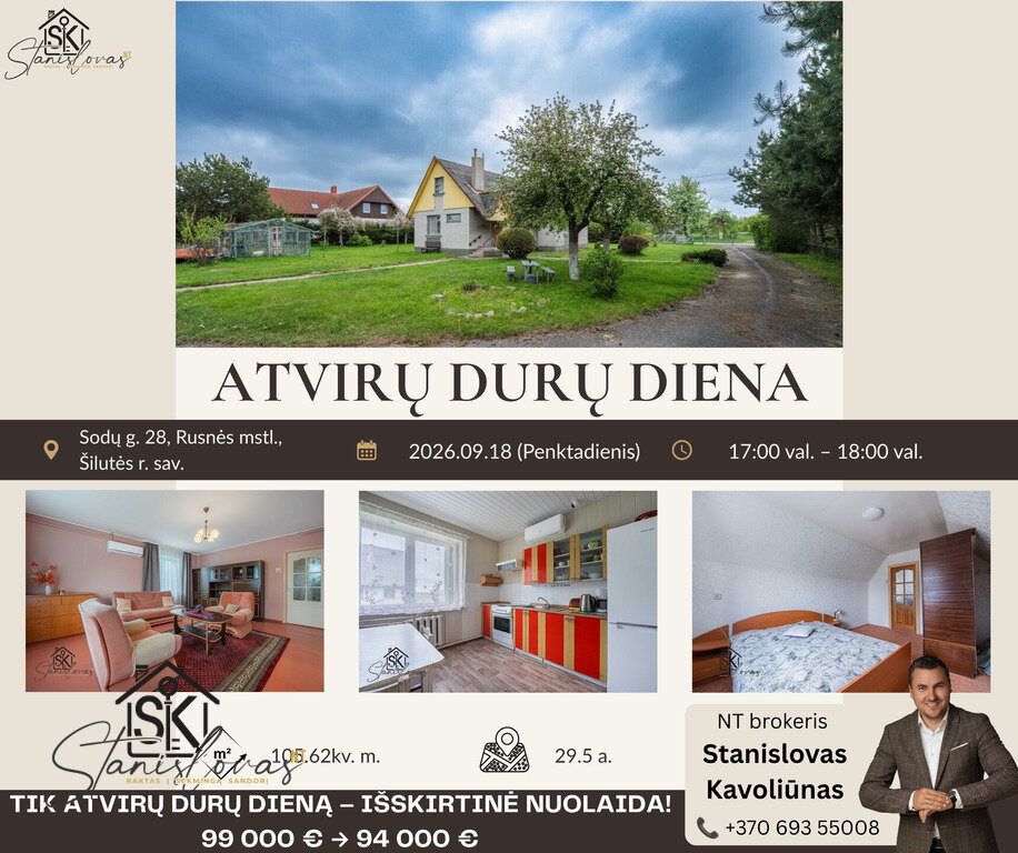 Дом Šilutės rajono sav., Rusnėje, Sodų g. – изображение 1
