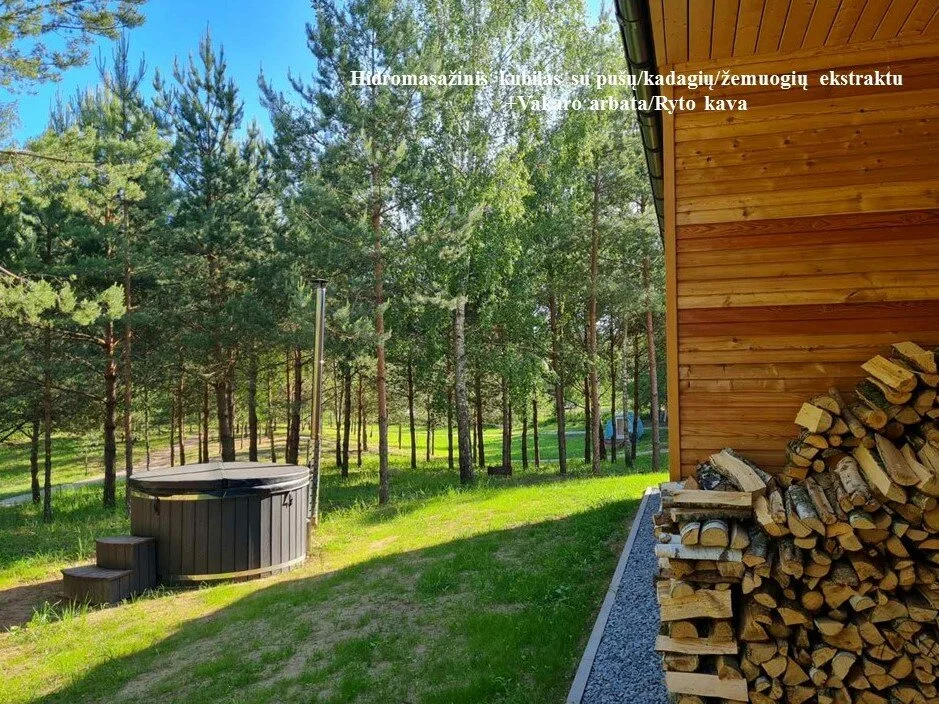 Moderni Sodyba poilsiui - komfortas, švarus oras, hidrokubilas, tvenkinys pušyne ir daug gamtos.. Kambario nuoma Molėtų rajono sav., Alksniškėse – nuotrauka 4