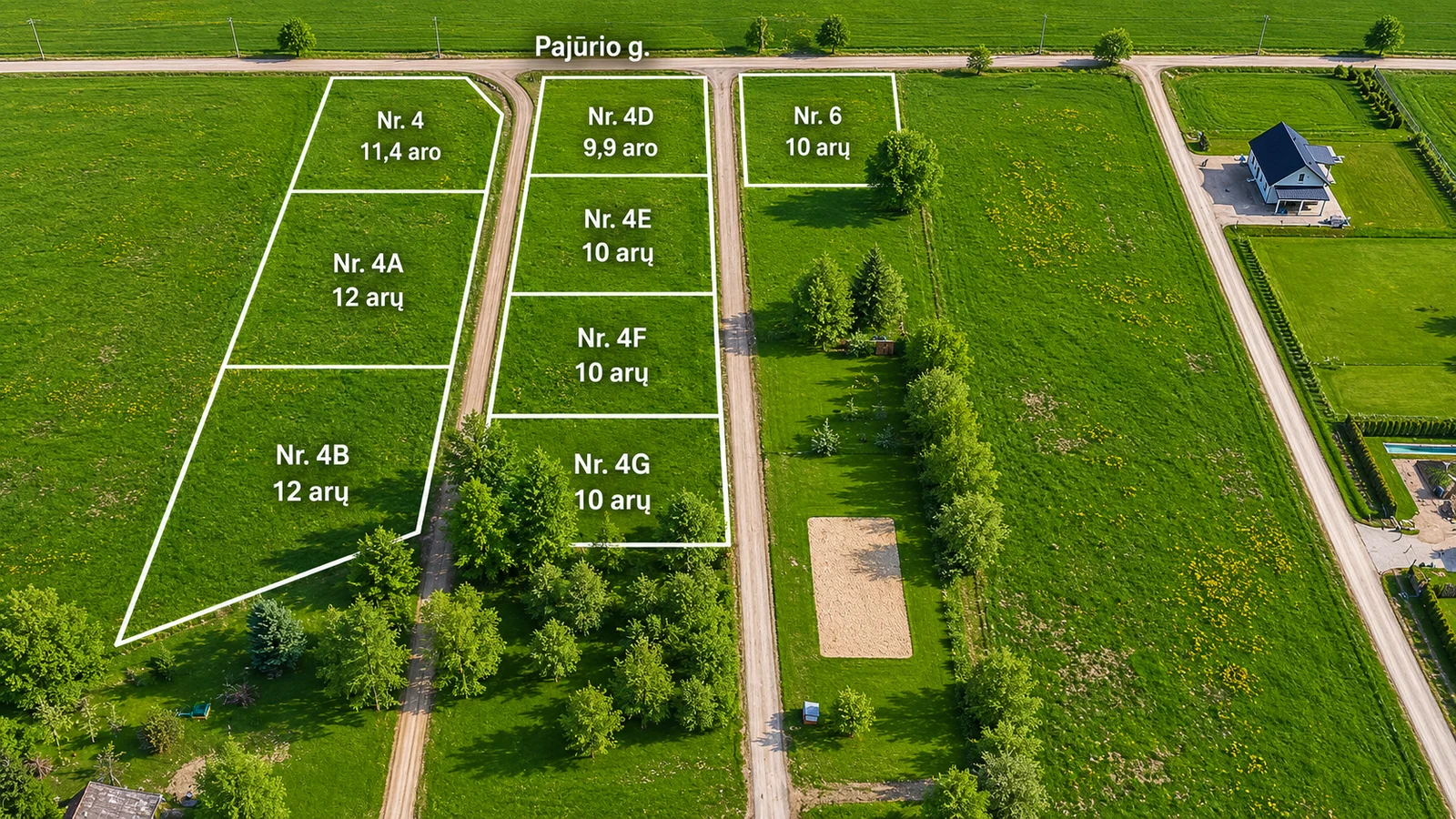 участок Šiaulių rajono sav., Jakštaičiukuose, Pajūrio g. – изображение 5