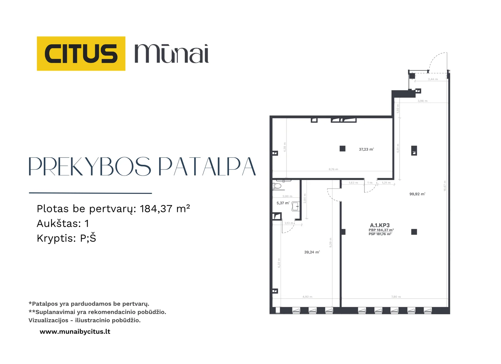 Parduodama Prekybos/paslaugų / Biurui / Kitos patalpos Vilniuje Žirmūnuose, Kareivių g. – nuotrauka 3