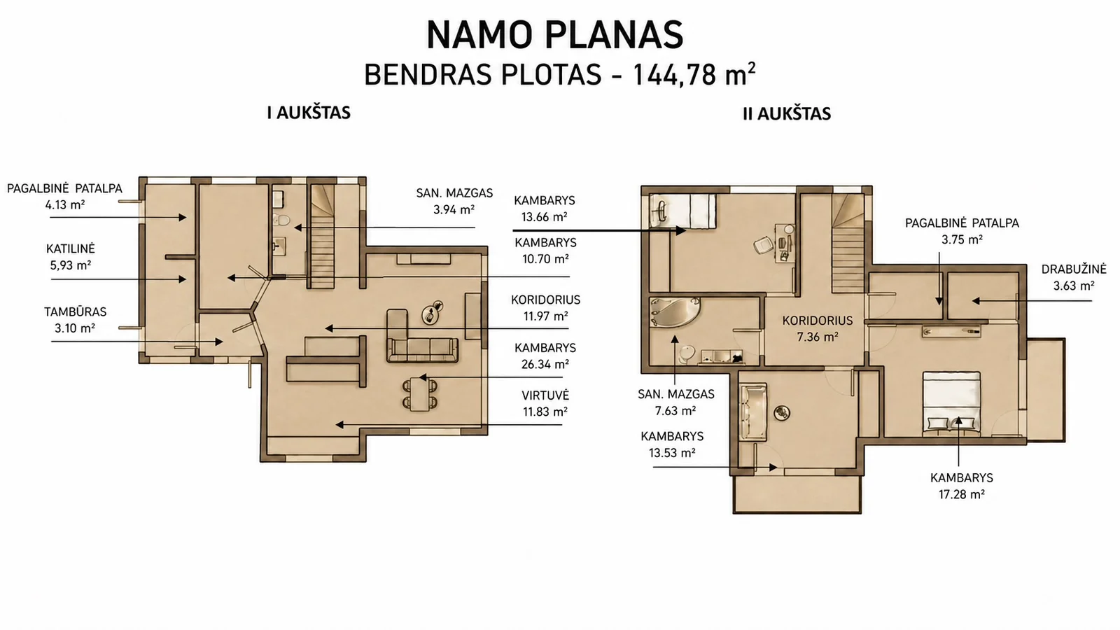 Gyvenamasis namas Trakų rajono sav., Vosyliukuose, Gulbių g. – nuotrauka 5