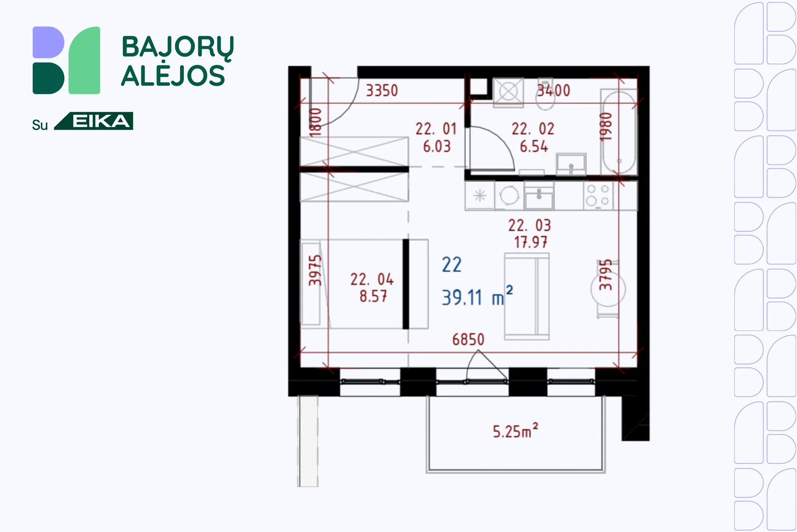 Salaspilio g. 2, Bajorai, Vilnius, 1 kamb. – nuotrauka 3