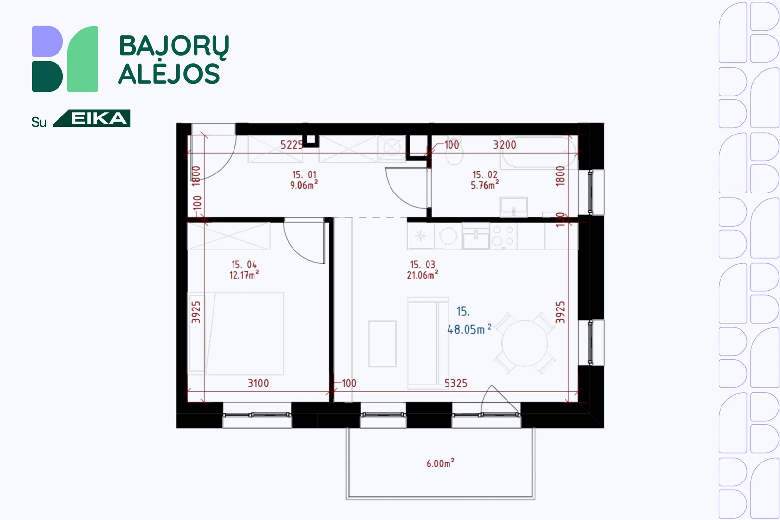 Salaspilio g. 2, Bajorai, Vilnius, 2 kamb. – nuotrauka 3