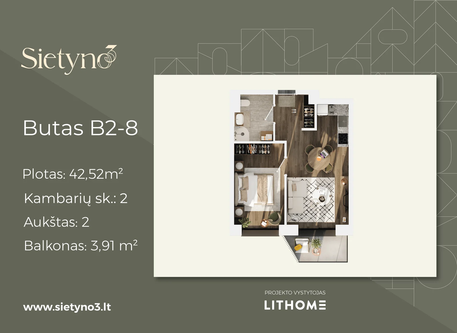 Sietyno g. 3, Karoliniškės, Vilnius, 1 kamb. – nuotrauka 4