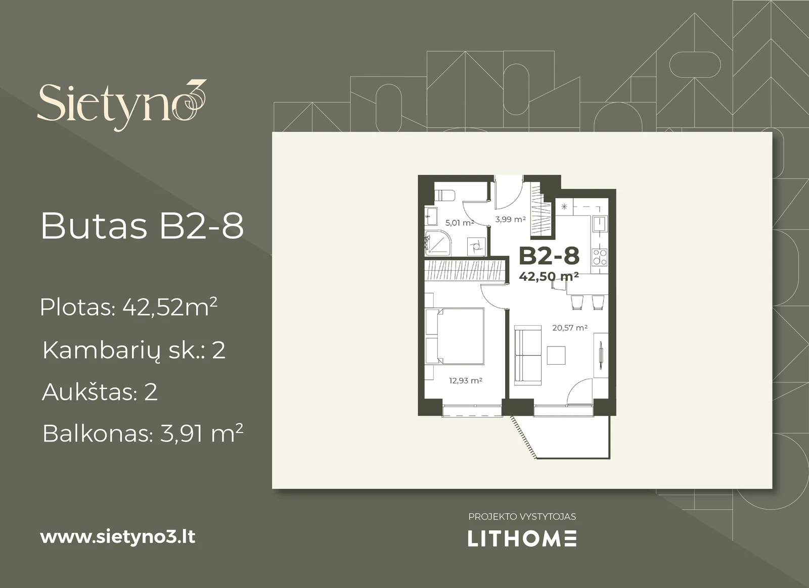 Sietyno g. 3, Karoliniškės, Vilnius, 1 kamb. – nuotrauka 3