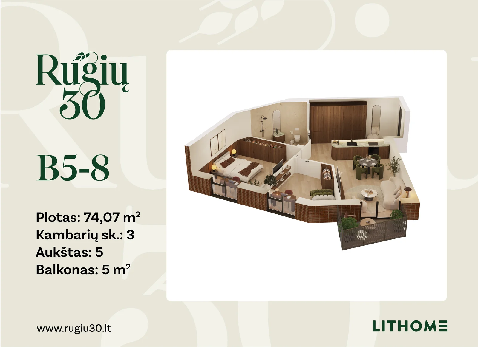 Rugių g. 30, Jeruzalė, Vilnius, 3 kamb. – nuotrauka 3
