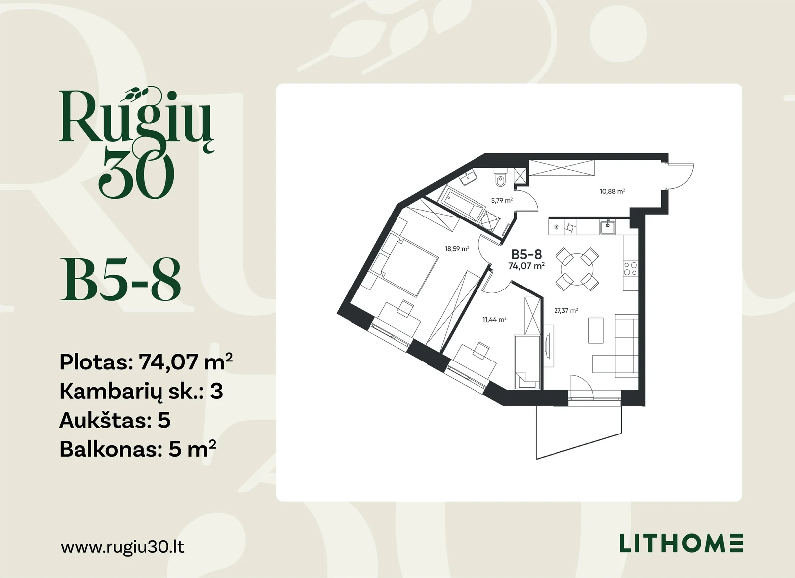 Rugių g. 30, Jeruzalė, Vilnius, 3 kamb. – nuotrauka 4
