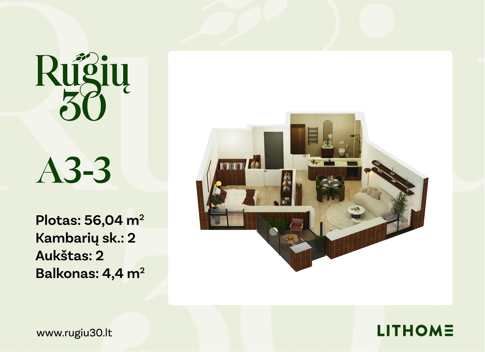 Rugių g. 30, Jeruzalė, Vilnius, 2 kamb. – nuotrauka 3