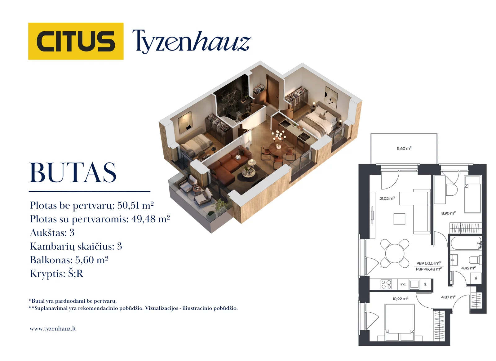 Tyzenhauzų g. 17, Senamiestis, Vilnius, 3 kamb. – nuotrauka 3