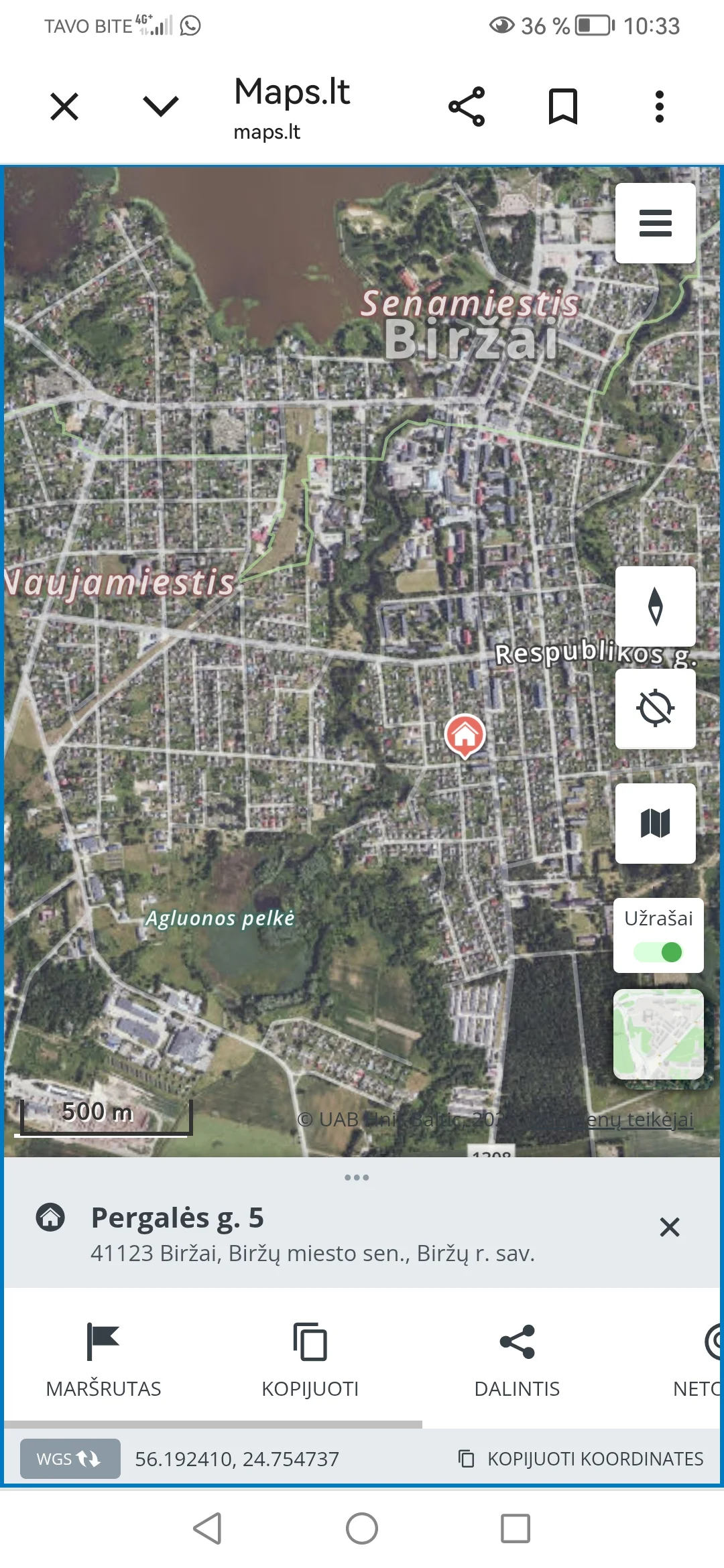 Gyvenamojo namo dalis Biržų rajono sav., Biržuose, Pergalės g. – nuotrauka 2